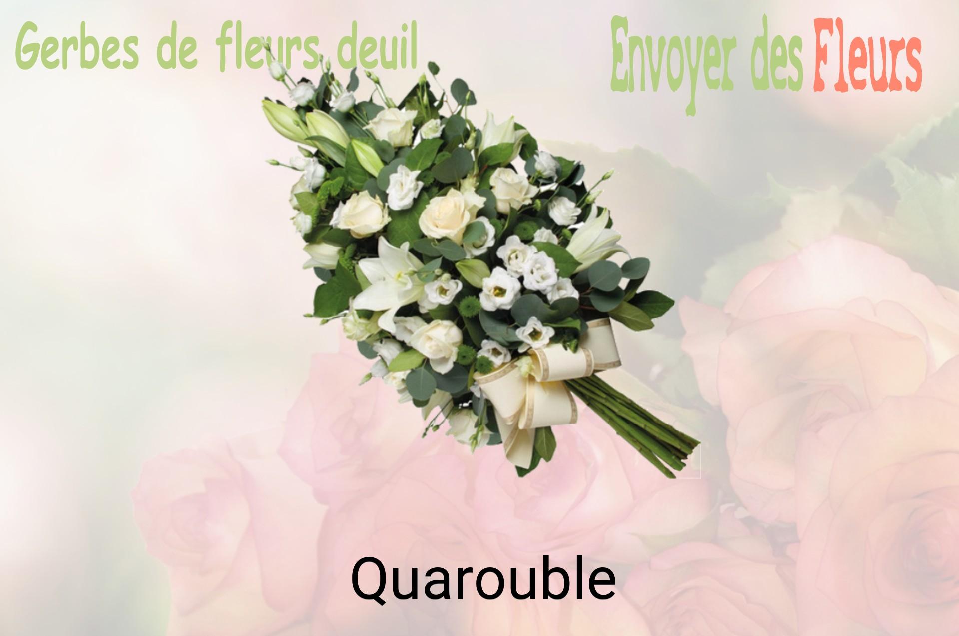 Gerbe de fleurs de deuil livrée à Quarouble